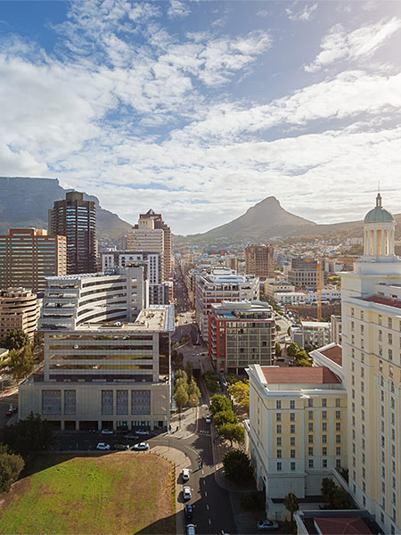 Ariel view of Cape Town CBD